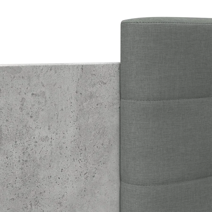 Cadre de lit sans matelas gris béton 90x190 cm - 7