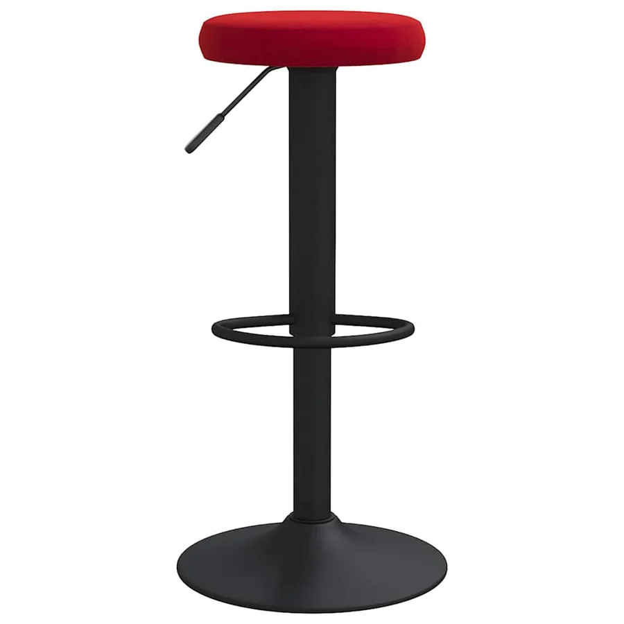 Tabourets de bar lot de 2 rouge bordeaux velours - 3