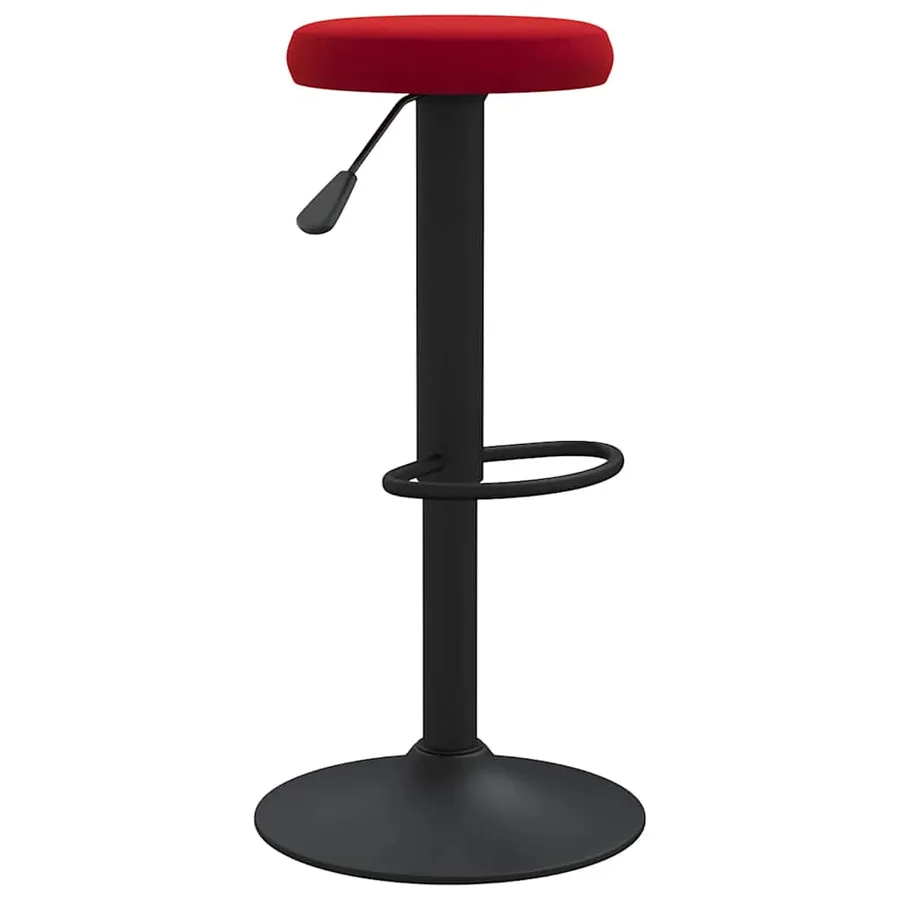 Tabourets de bar lot de 2 rouge bordeaux velours - 4