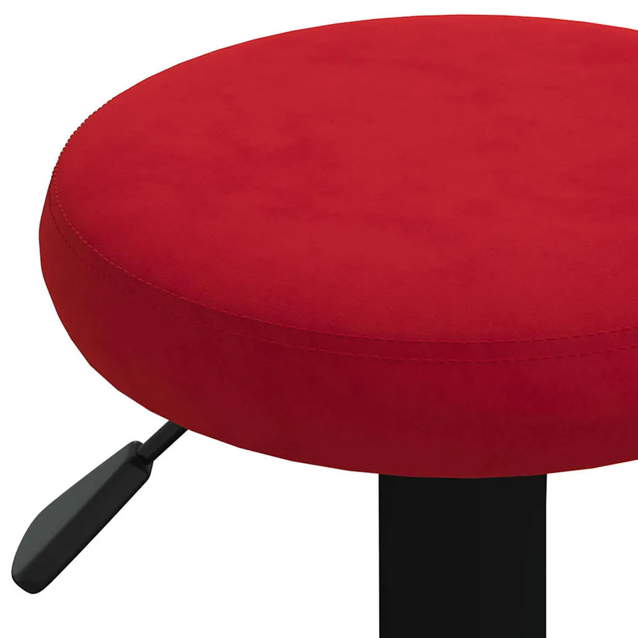 Tabourets de bar lot de 2 rouge bordeaux velours - 7