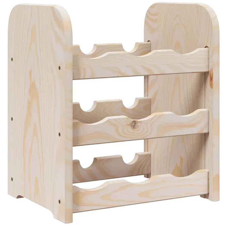 Casier à vin 33x25x37 cm bois de pin massif - 7