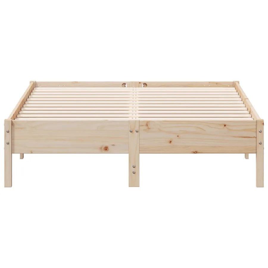 Cadre de lit sans matelas 120x190 cm bois de pin massif - 4