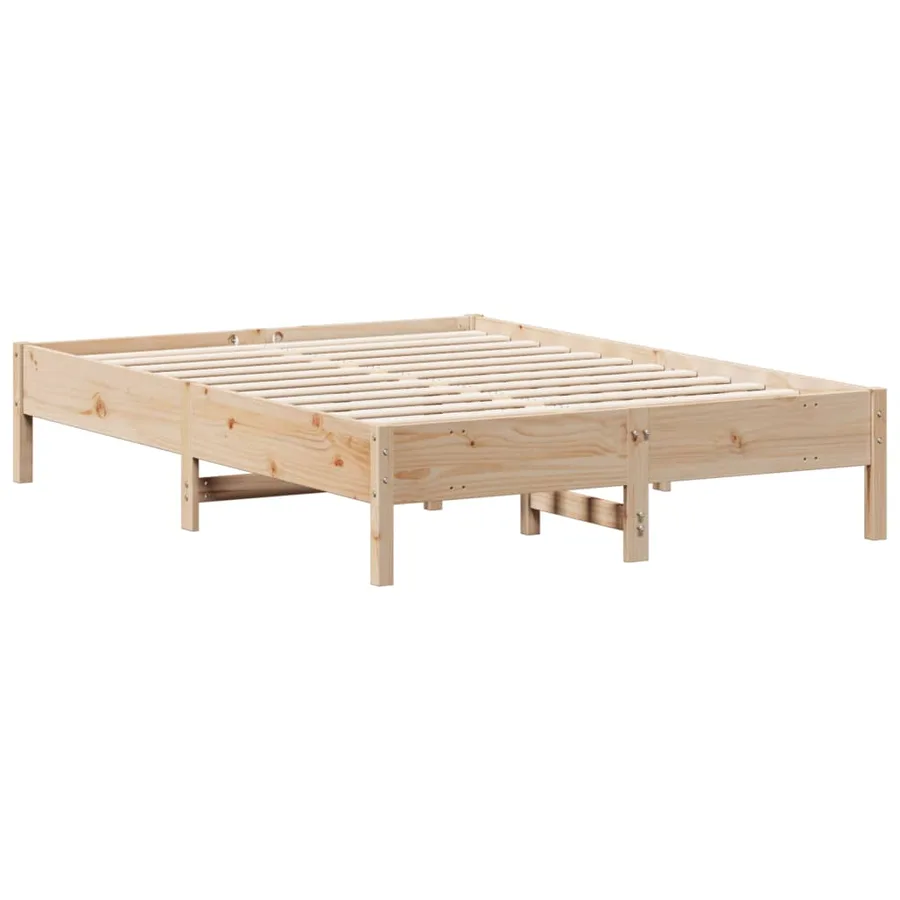 Cadre de lit sans matelas 120x190 cm bois de pin massif - 6