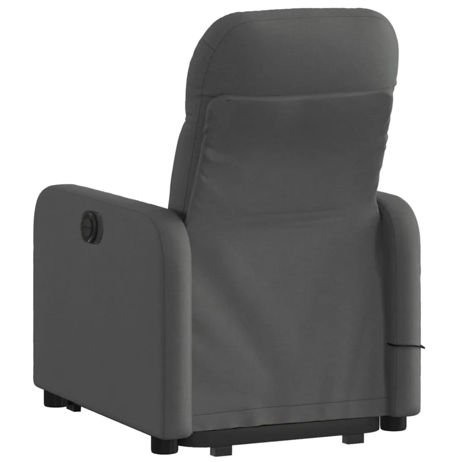 Fauteuil inclinable de massage électrique Gris foncé Tissu - 4