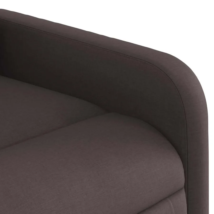 Fauteuil inclinable de massage Marron foncé Tissu - 11