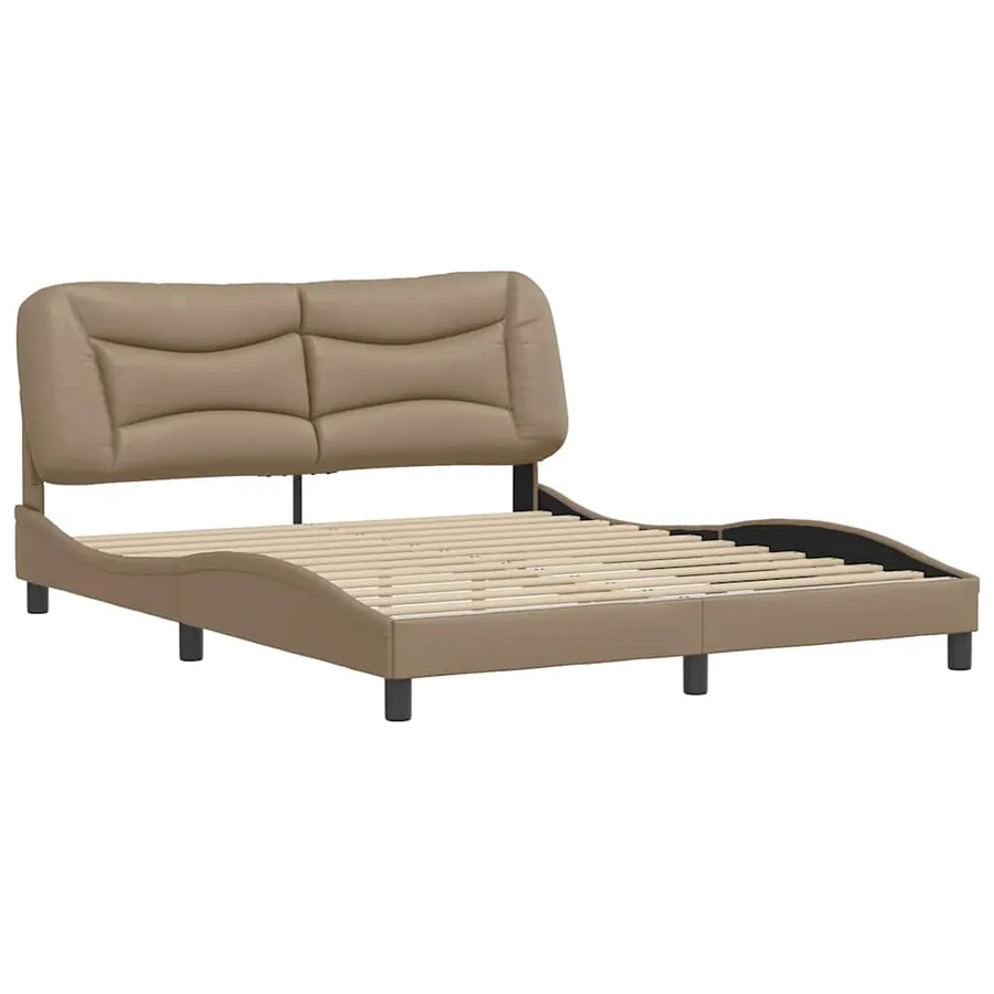 Cadre de lit sans matelas Hvar cappuccino 160x200 cm similicuir - 3
