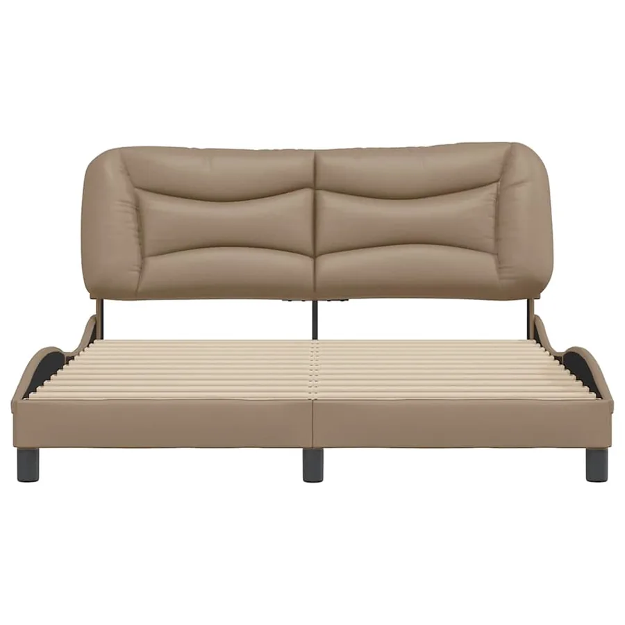 Cadre de lit sans matelas Hvar cappuccino 160x200 cm similicuir - 4