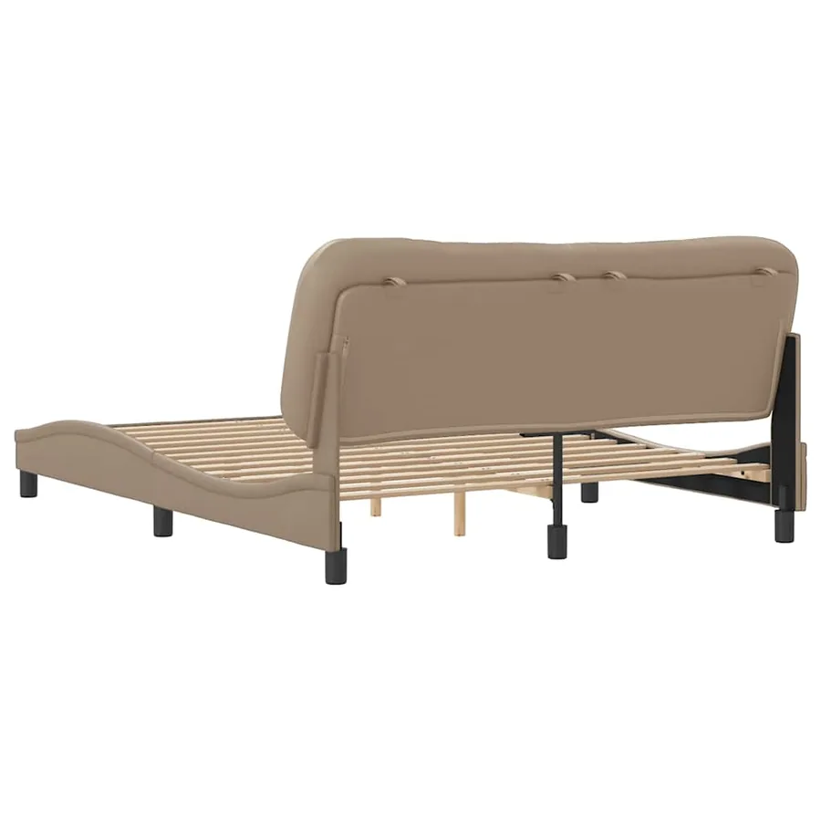Cadre de lit sans matelas Hvar cappuccino 160x200 cm similicuir - 6