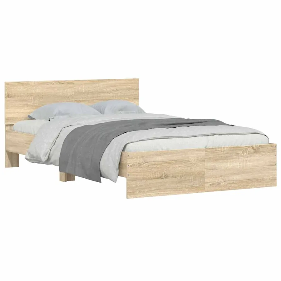 Cadre de lit sans matelas chêne sonoma 120x200 cm - 3