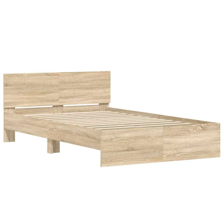 Cadre de lit sans matelas chêne sonoma 120x200 cm - 4