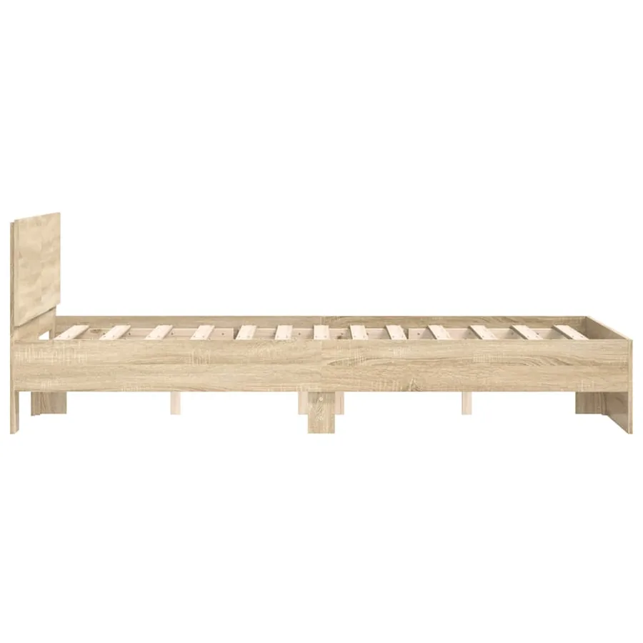 Cadre de lit sans matelas chêne sonoma 120x200 cm - 6