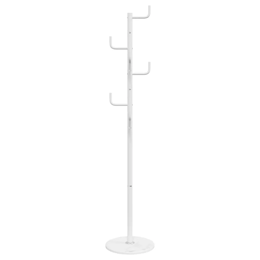 Porte-manteau blanc 183 cm fer enduit de poudre - 6