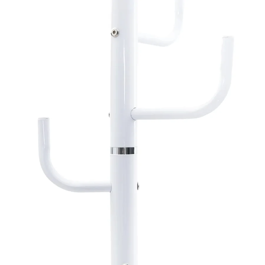 Porte-manteau blanc 183 cm fer enduit de poudre - 7