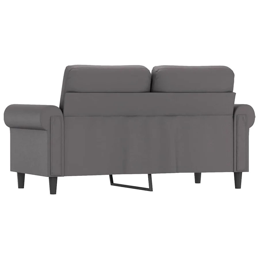Canapé à 2 places Gris 120 cm Similicuir - 6