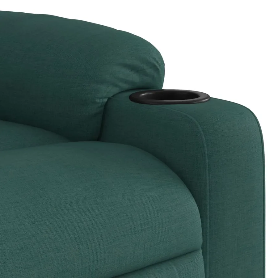 Fauteuil inclinable Vert foncé Tissu - 8