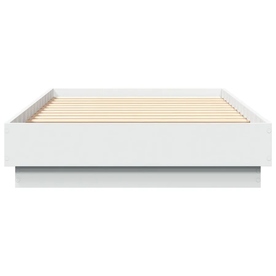 Cadre de lit sans matelas avec lumières LED blanc 75x190 cm - 6