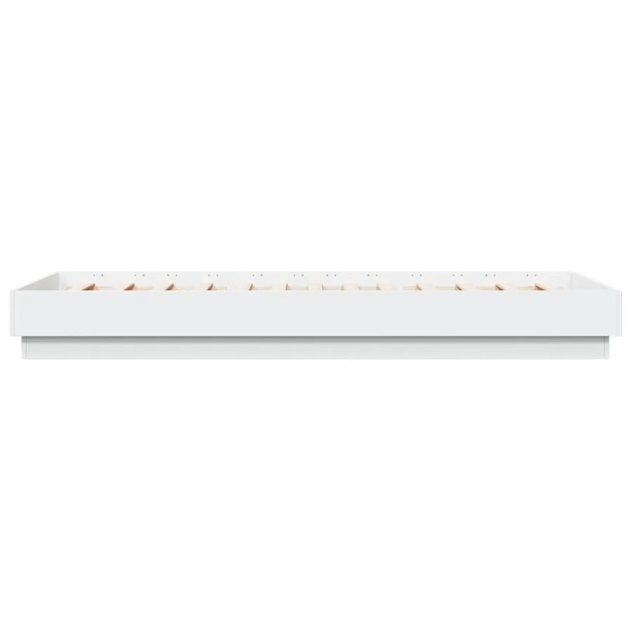 Cadre de lit sans matelas avec lumières LED blanc 100x200 cm - 7