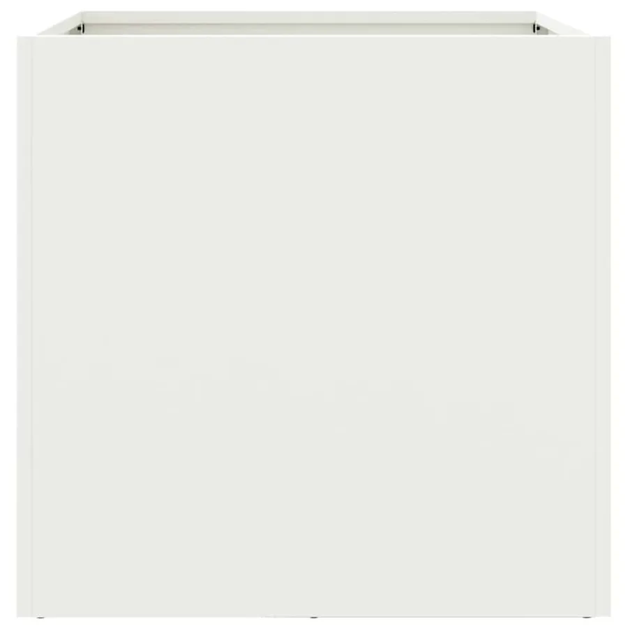 Jardinières 2 pcs blanc 49x47x46 cm acier - 6
