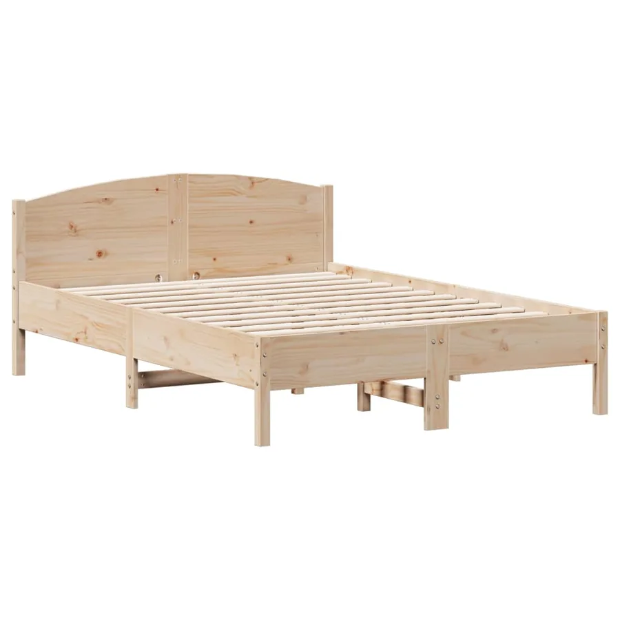 Cadre de lit sans matelas 120x190 cm bois de pin massif - 2