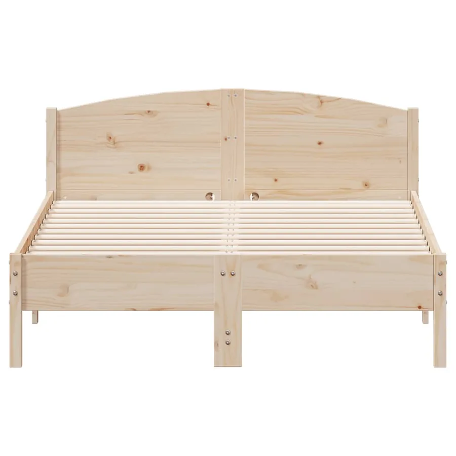 Cadre de lit sans matelas 120x190 cm bois de pin massif - 4