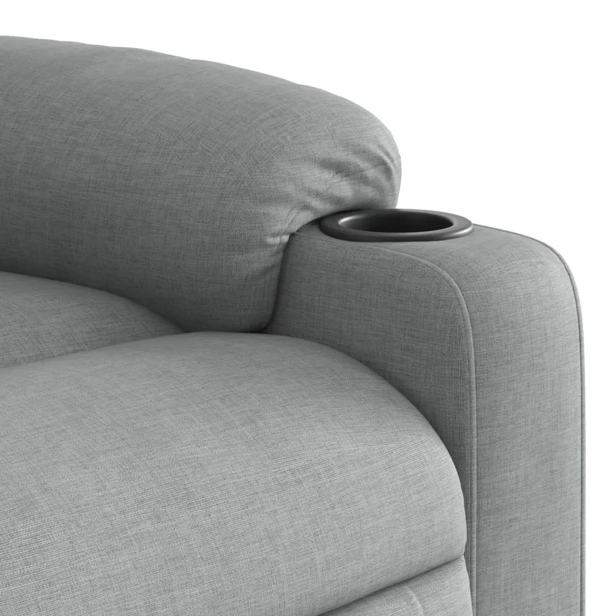 Fauteuil inclinable électrique gris clair tissu - 12
