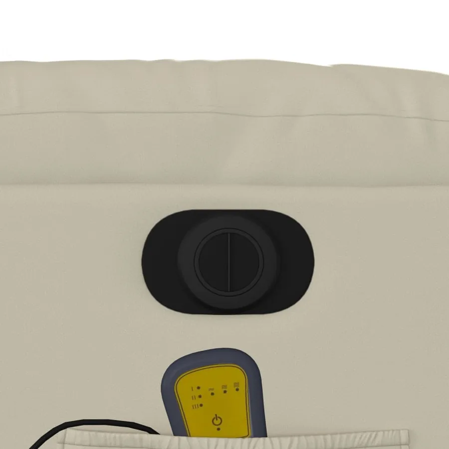 Fauteuil inclinable de massage électrique crème similicuir - 13