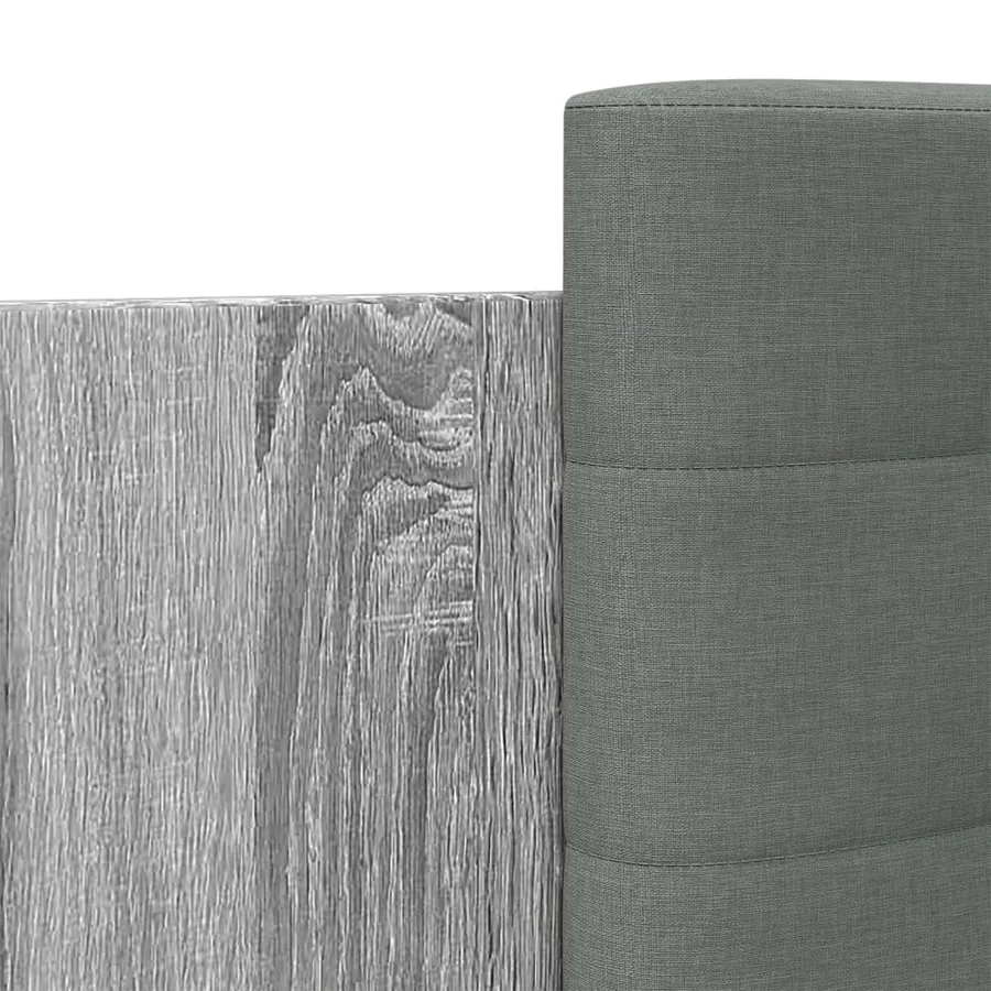 Cadre de lit sans matelas sonoma gris 135x190 cm - 7