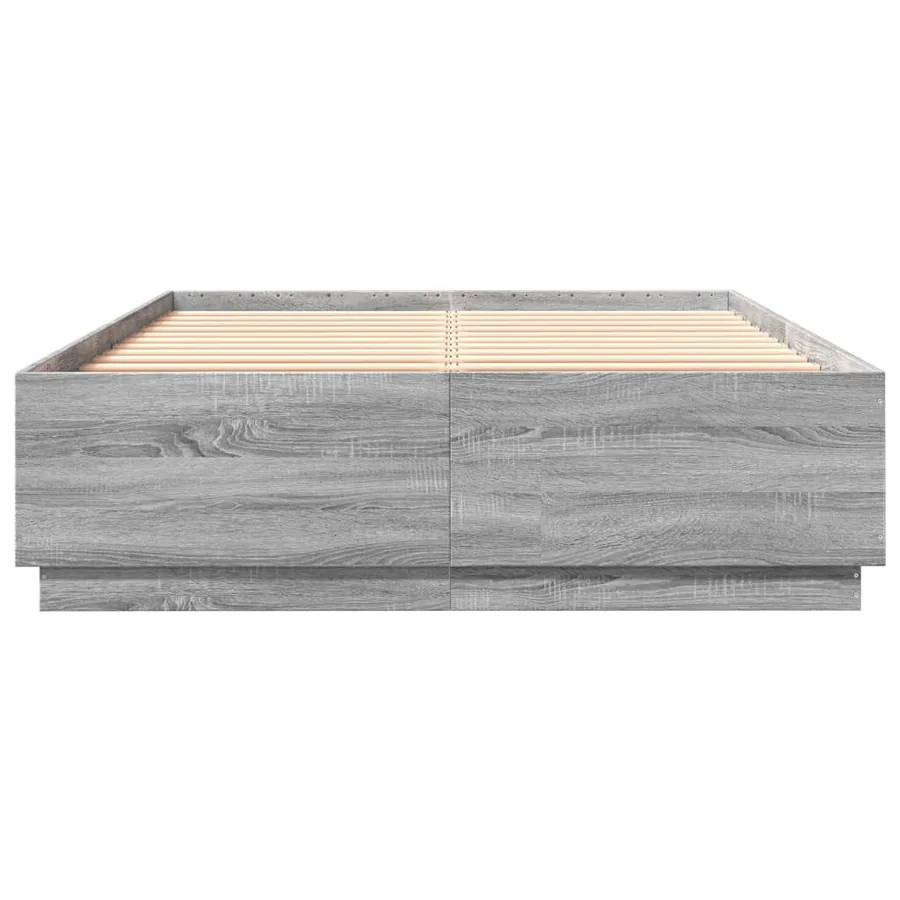 Cadre de lit avec LED sans matelas sonoma gris 120x200 cm - 6
