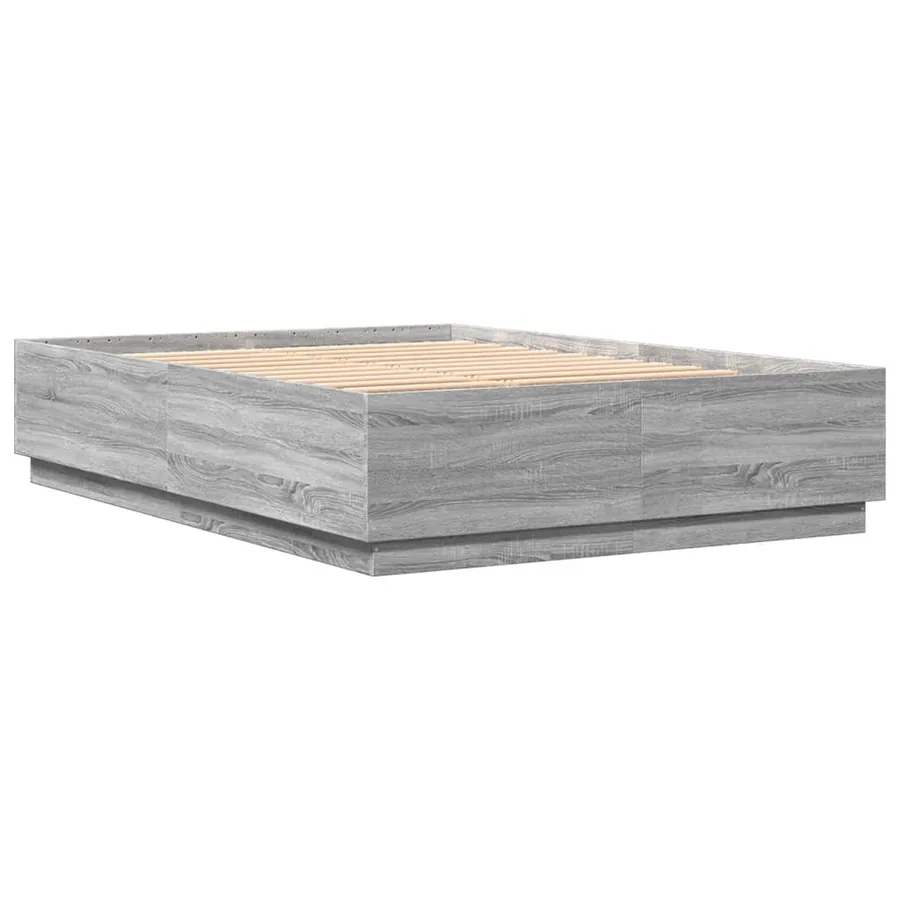 Cadre de lit avec LED sans matelas sonoma gris 120x200 cm - 8