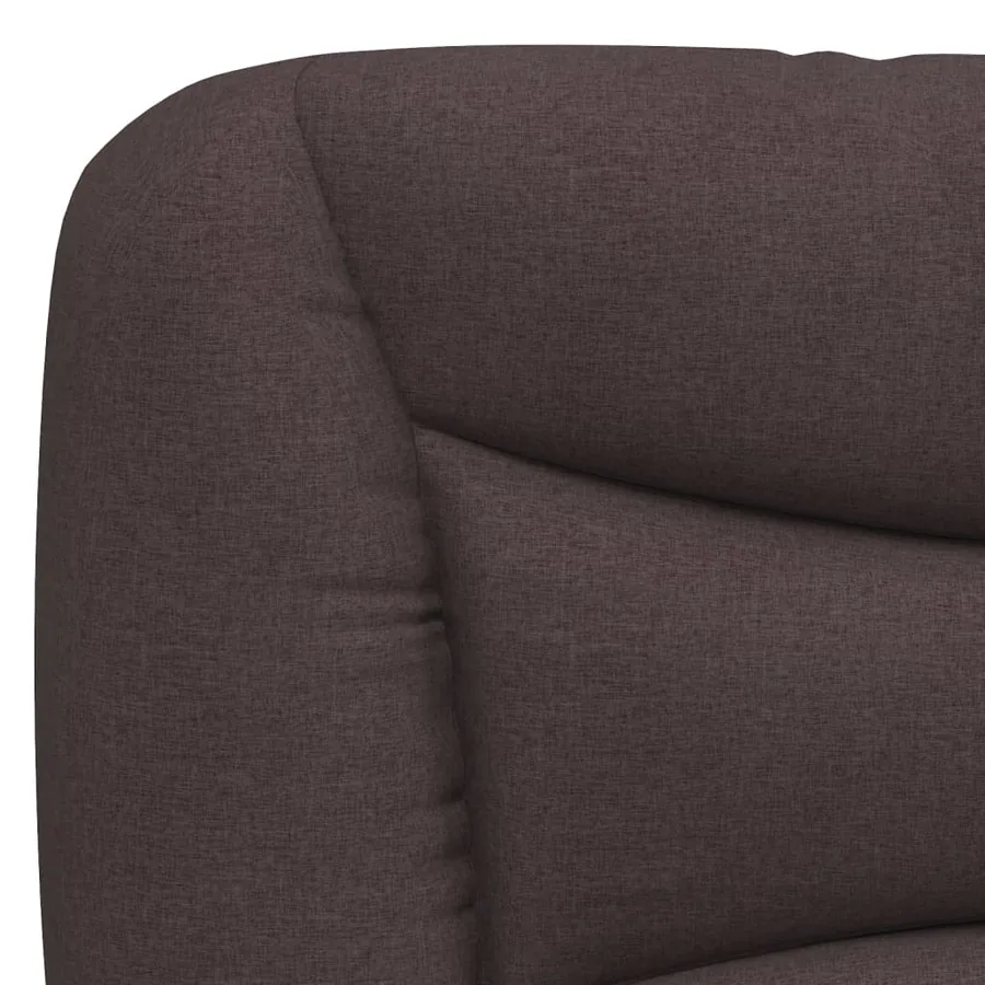 Lit avec matelas Hvar marron foncé 90x190 cm tissu - 7