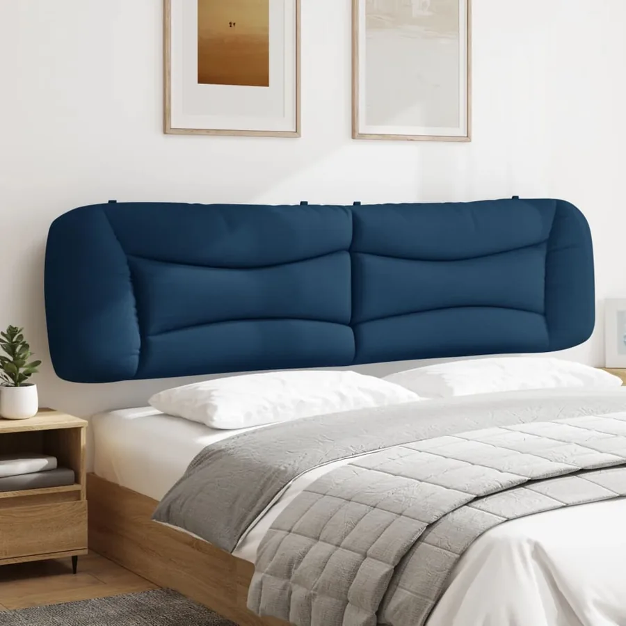 Coussin de tête de lit Hvar bleu 200 cm tissu - 4