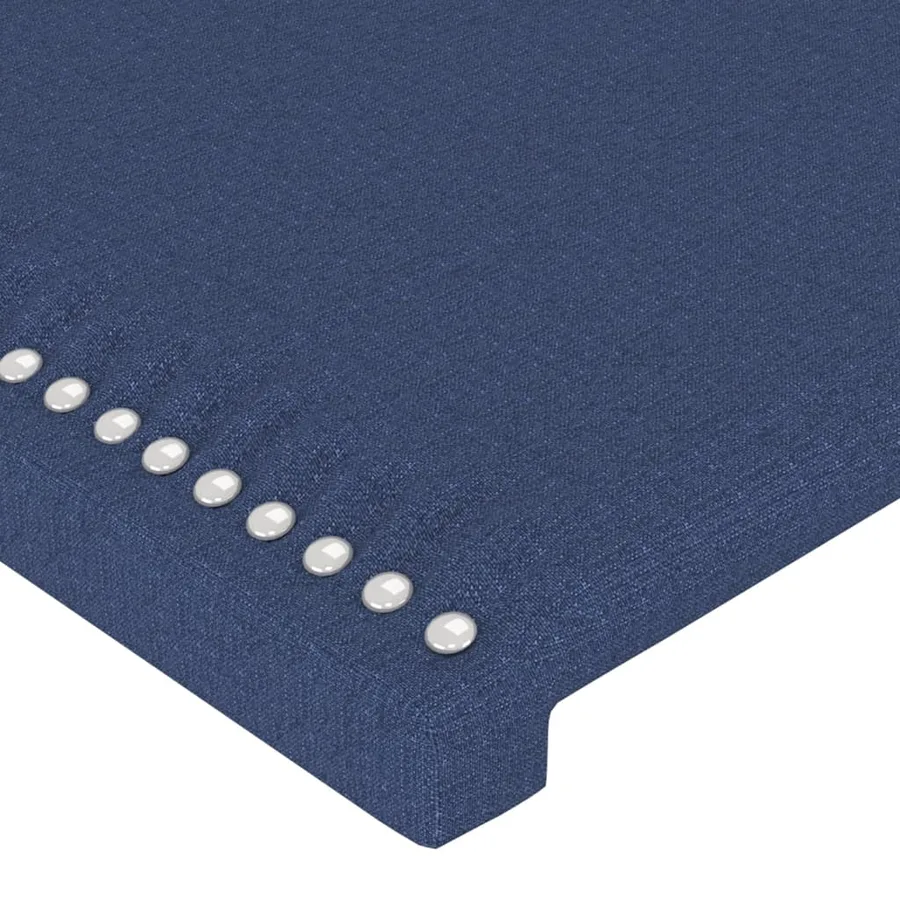 Cadre de lit sans matelas bleu 90x190 cm tissu - 10
