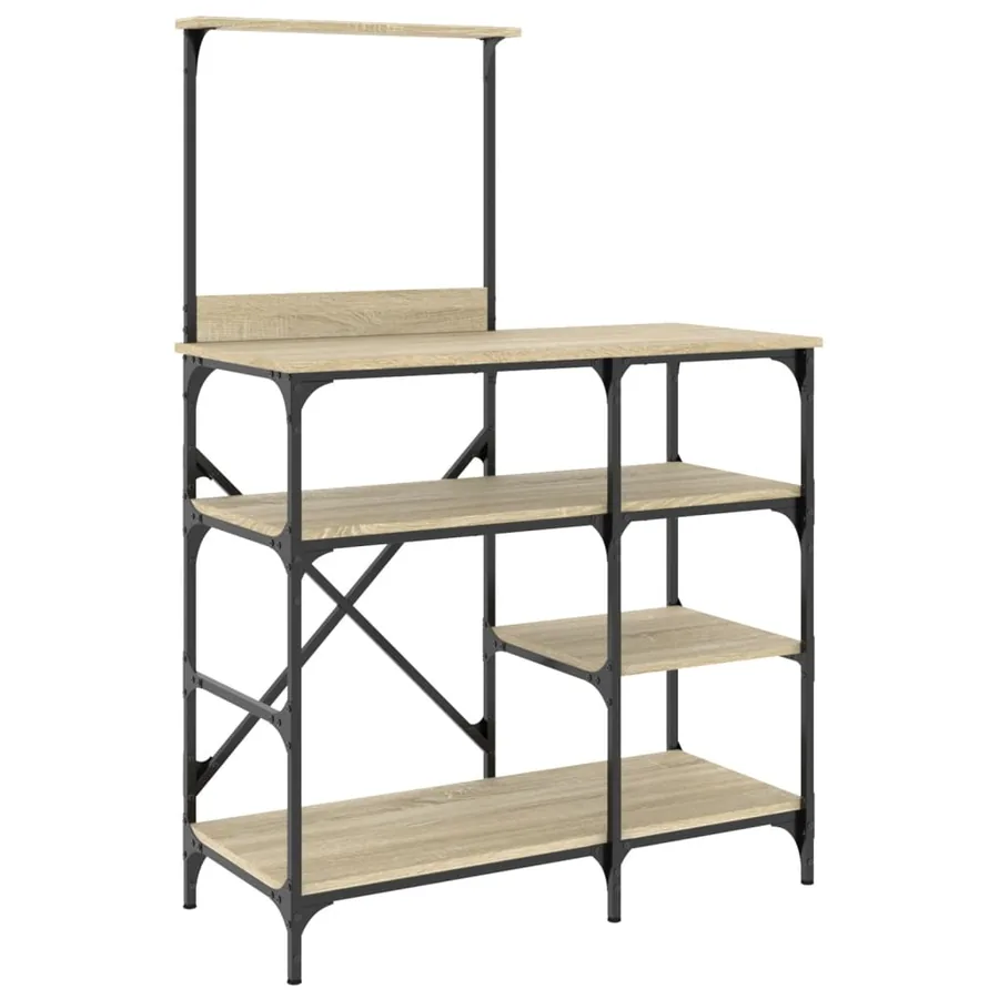 Support de boulanger chêne sonoma 90x40x132 cm - 2