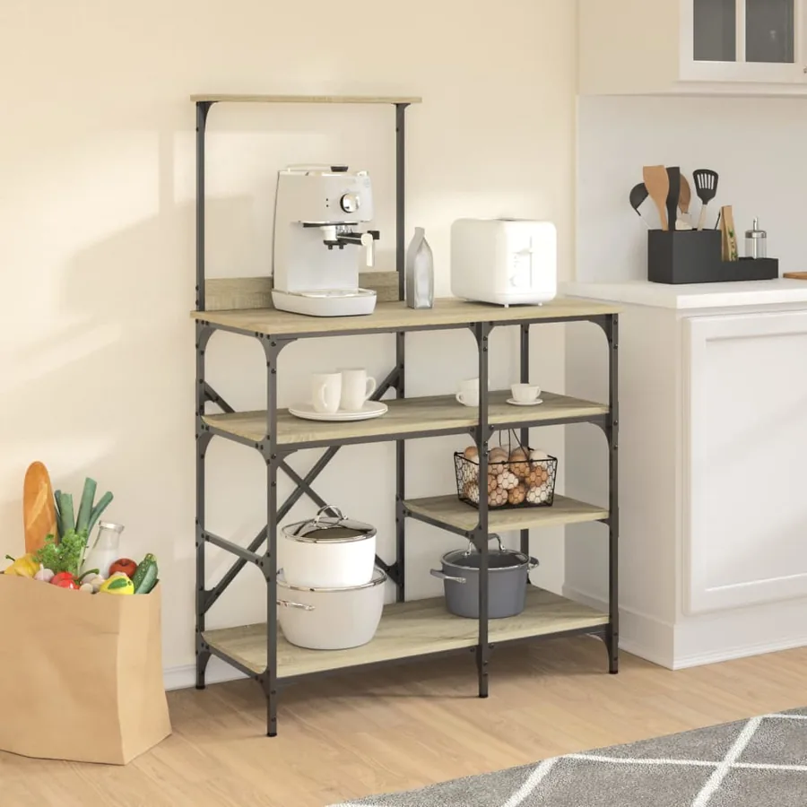 Support de boulanger chêne sonoma 90x40x132 cm - 3
