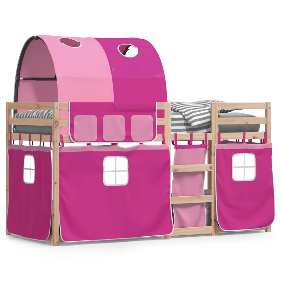 Lit superposé sans matelas 90x200 cm bois de pin massif - 2