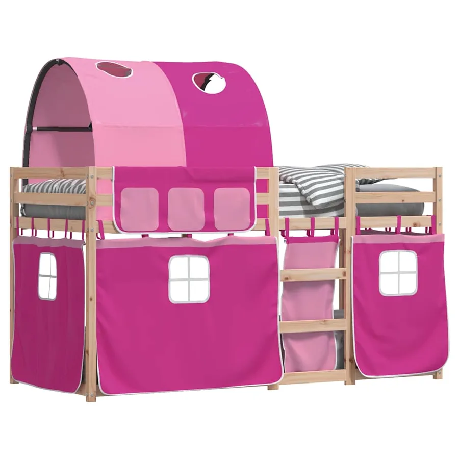 Lit superposé sans matelas 90x200 cm bois de pin massif - 4