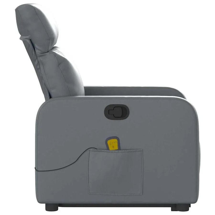Fauteuil inclinable de massage Gris Similicuir - 10