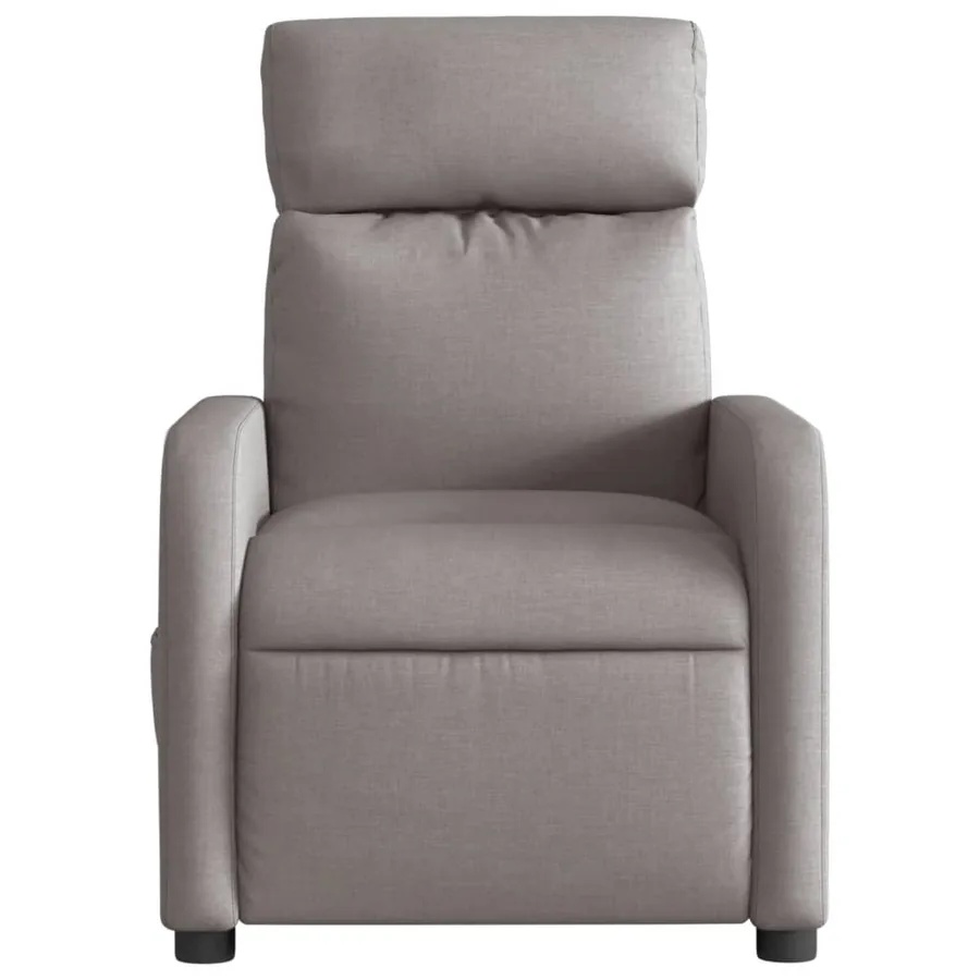 Fauteuil de massage inclinable électrique Taupe Tissu - 9