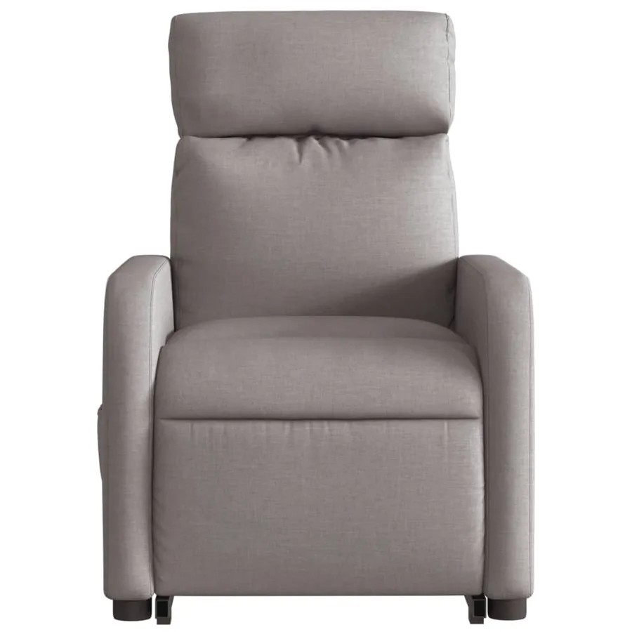 Fauteuil inclinable de massage électrique Taupe Tissu - 9