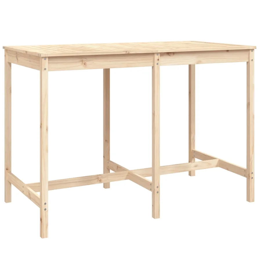 Ensemble de bar de jardin 7 pcs Bois de pin massif - 8