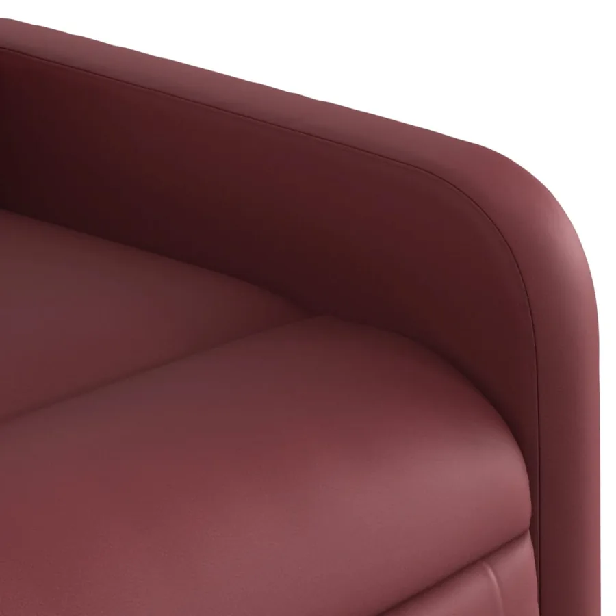 Fauteuil de massage inclinable électrique rouge bordeaux - 11