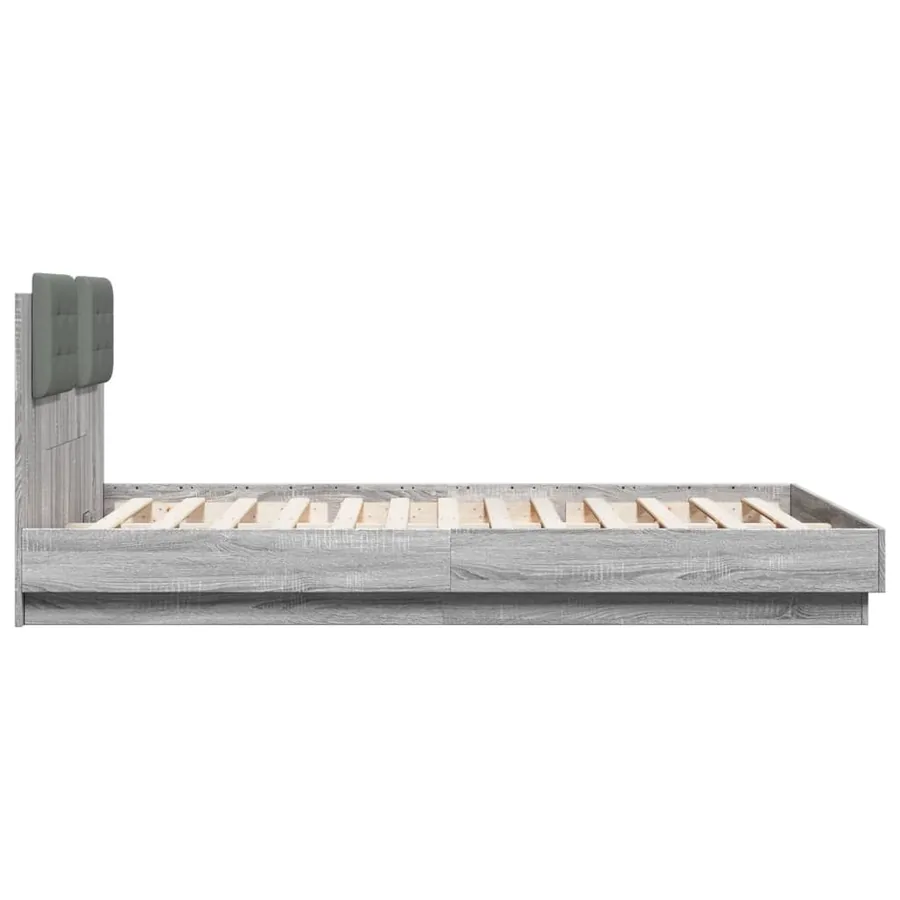 Cadre de lit sans matelas sonoma gris 120x200 cm - 5