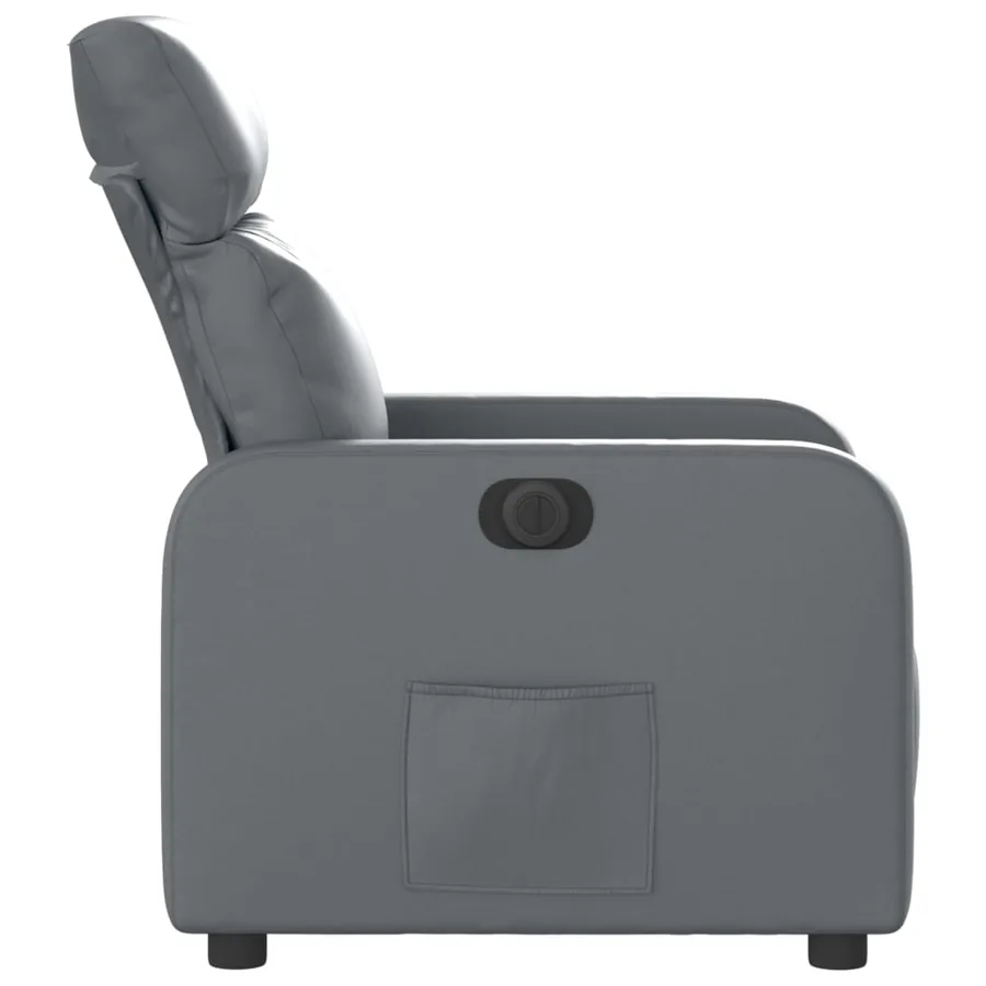 Fauteuil inclinable électrique Gris Similicuir - 10