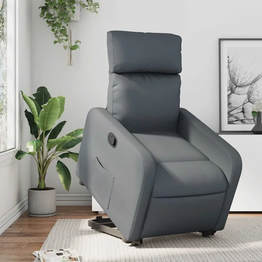 Fauteuil inclinable Gris Similicuir - 16