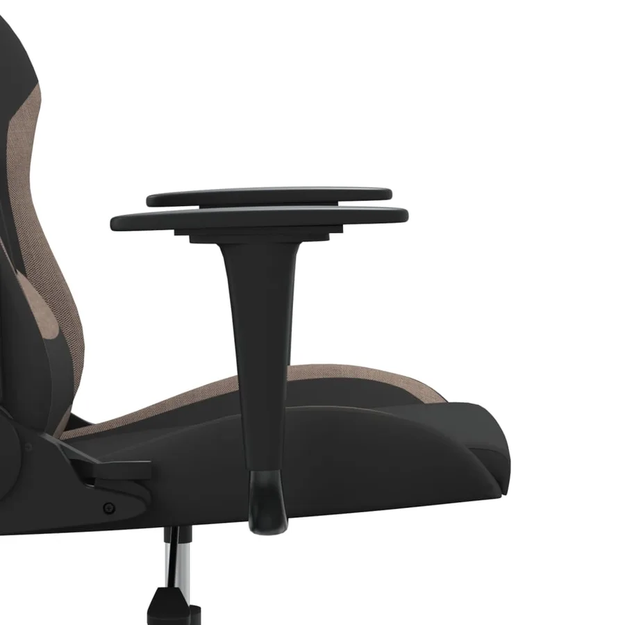 Chaise de jeu de massage Noir et taupe Tissu - 10