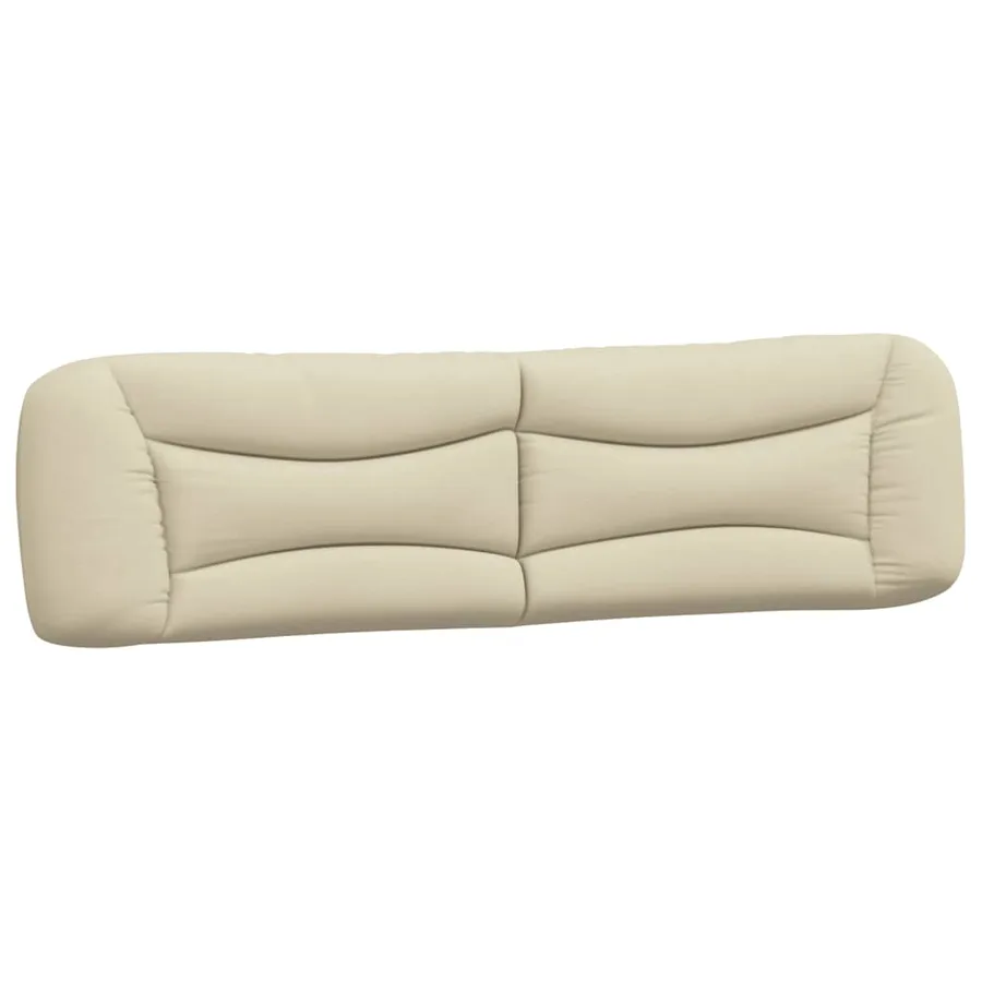 Cadre de lit avec LED sans matelas Hvar crème 200x200 cm tissu - 10