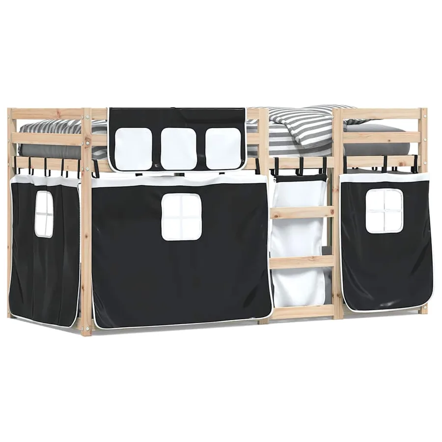 Lit superposé sans matelas 90x190 cm bois de pin massif - 2