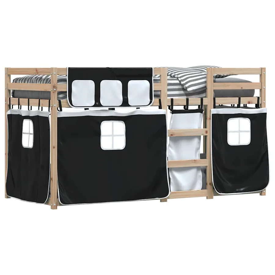 Lit superposé sans matelas 90x190 cm bois de pin massif - 3
