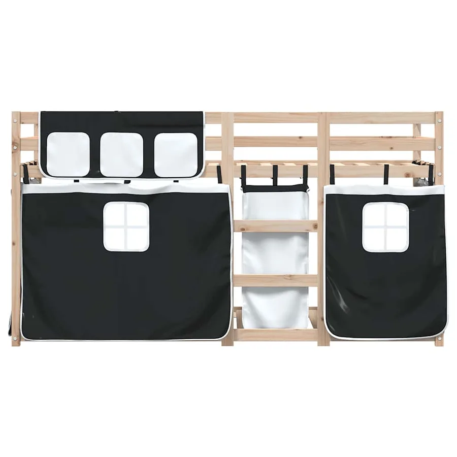 Lit superposé sans matelas 90x190 cm bois de pin massif - 4