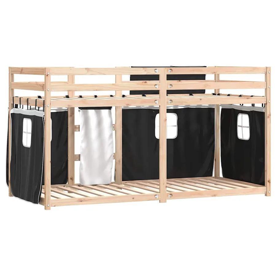 Lit superposé sans matelas 90x190 cm bois de pin massif - 6